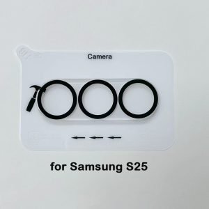 for Samsung S25, S25 Plus, S25 Ultra new explosion proof clear camera lens protector with black circle
