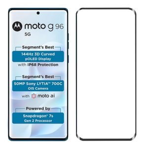 Motorola G96 3D curved tempered glass screen protector