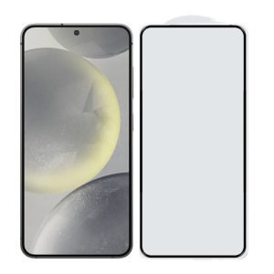 para Samsung S24 protetor de tela de vidro temperado preto com cola completa