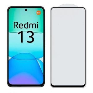 para Xiaomi Redmi 13 protetor de tela de vidro temperado com cola completa