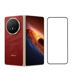 for Honor Magic V6 full glue black tempered glass screen protector