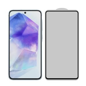 Para Samsung A55 protector de pantalla de vidrio templado con pegamento completo