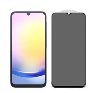 for Samsung A25 full glue tempered glass screen protector privacy