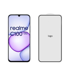 for Realme C100 anti-static black tempered glass screen protector