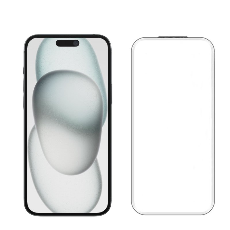 para iPhone 15 Plus protetor de tela de vidro temperado sem borda