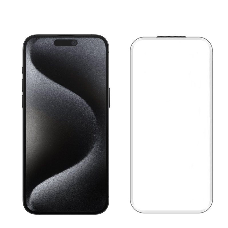 for iPhone 15 Pro max borderless tempered glass screen protector