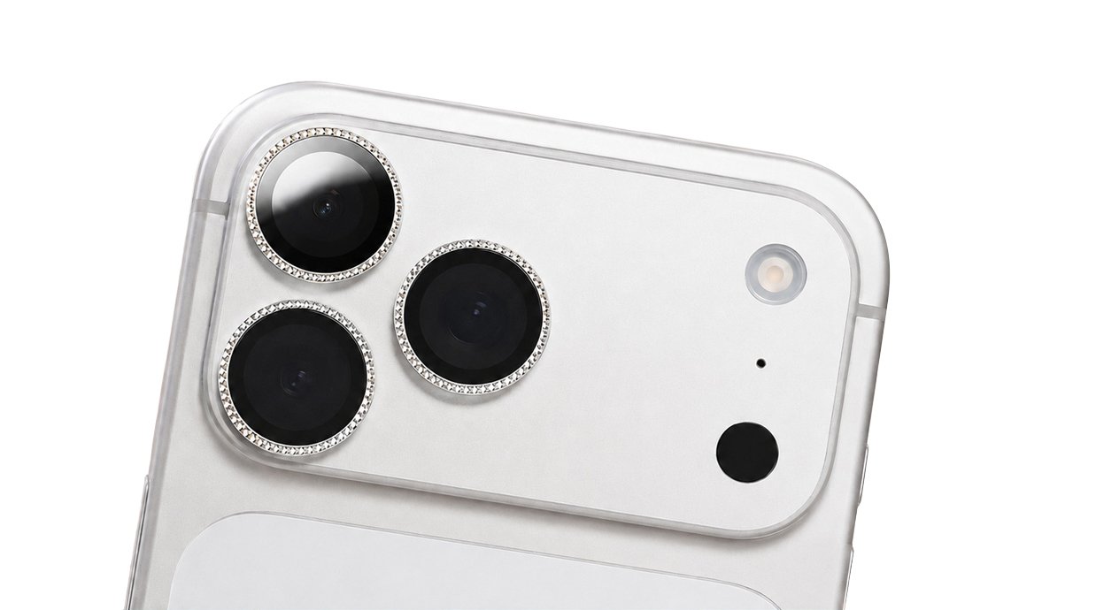 Lista completa de protectores de lentes con corte de diamante estilo grabado para iPhone